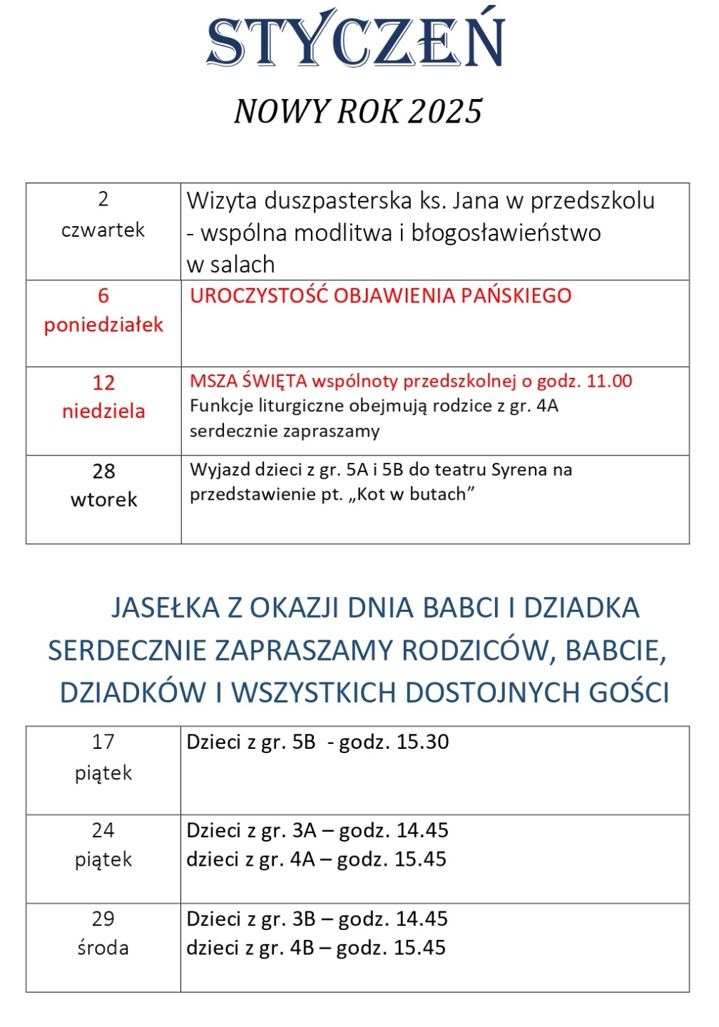 Kalendarium październik 2024